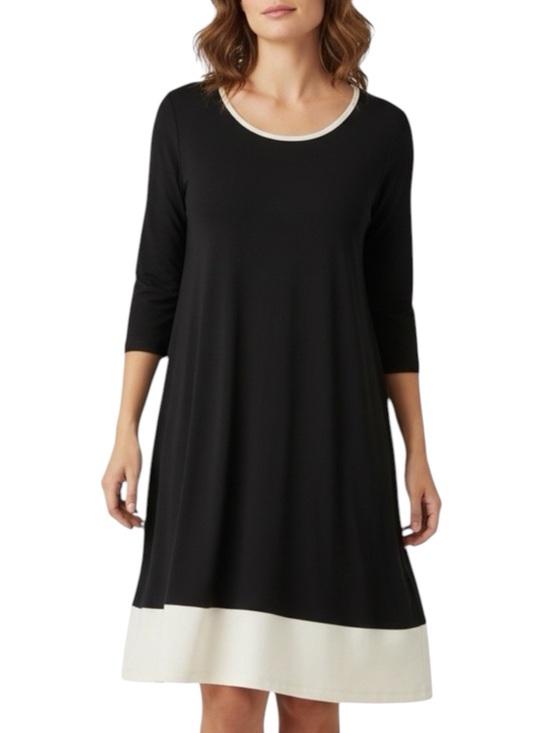 Ralph Lauren Dresses & Skirts - LAUREN RALPH LAUREN Monochrome Long Sleeve Dress in Black/White Size 24W